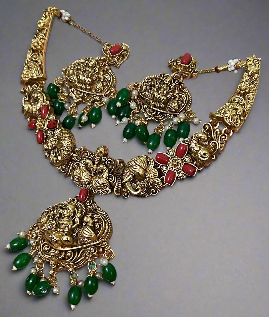 Antique Temple Jewellery Set
