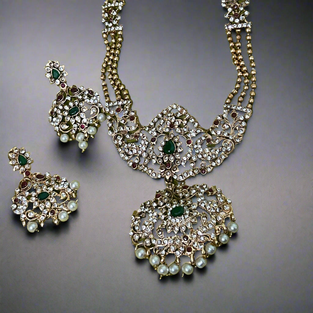 Antique Long Harram Jewellery set