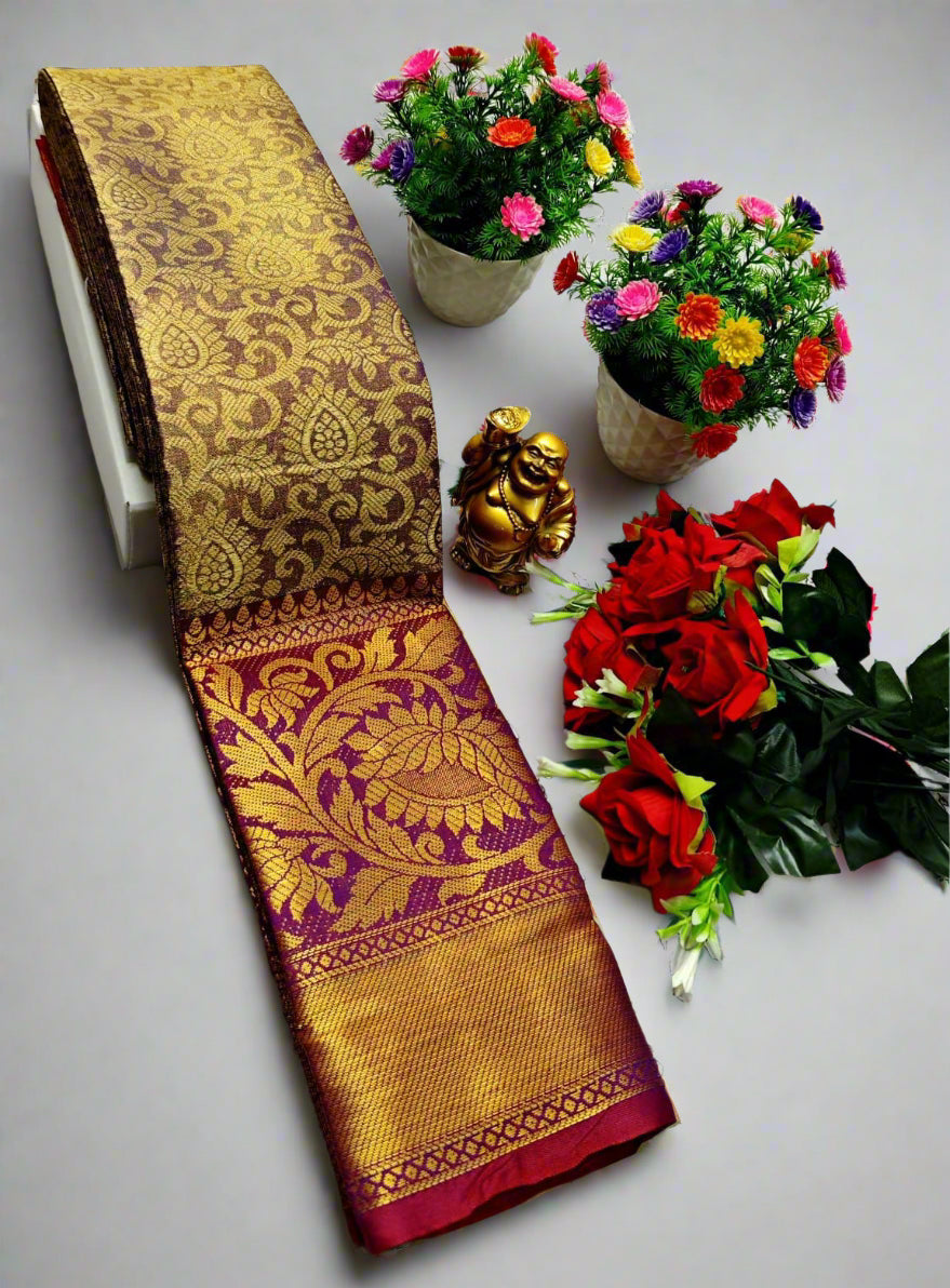 Golden Zari Saree