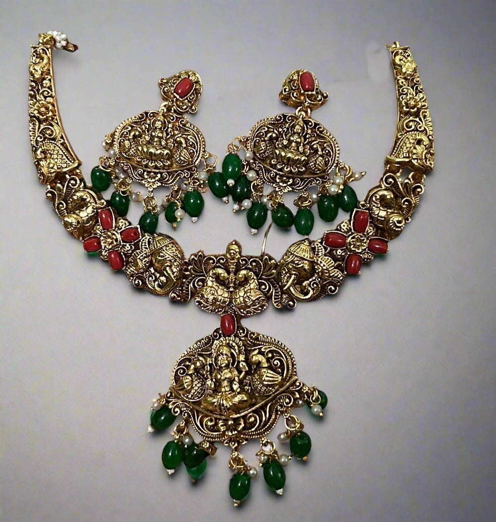 Antique Temple Jewellery Set