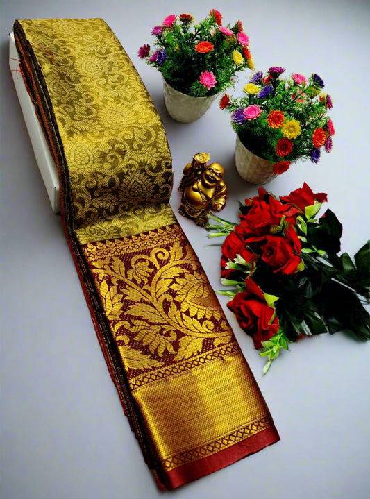 Golden Zari Saree