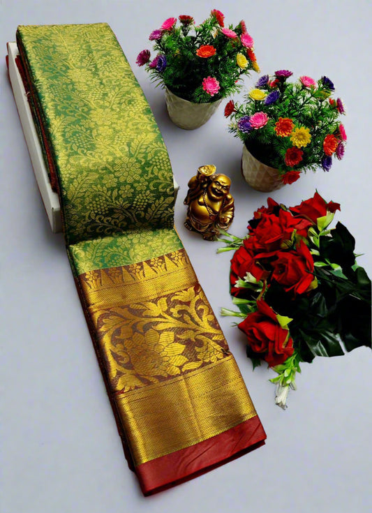 Golden Zari Saree