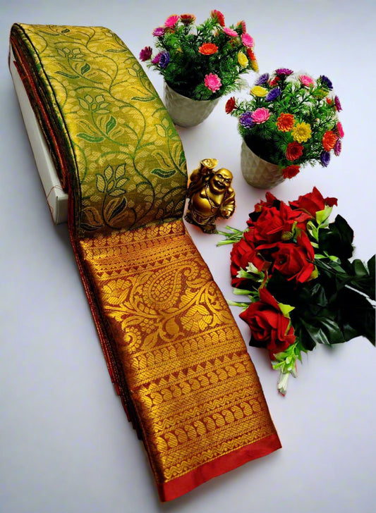 Golden Zari Saree