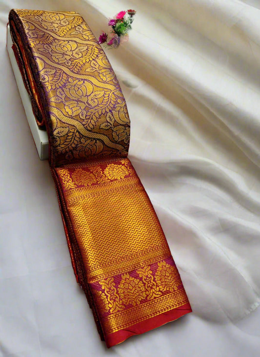 Golden Zari Saree