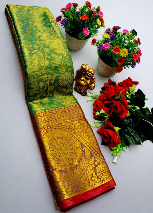 Golden Zari Saree